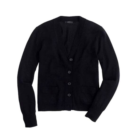 J. Crew Black Merino Wool Cardigan Size XXS - Picture 1 of 8